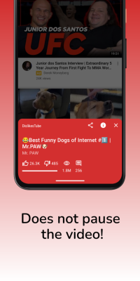 Screenshot of the application Dislikes Tube - #3