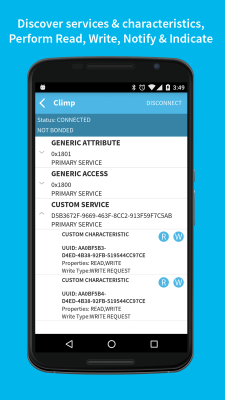 Screenshot of the application BLE Scanner - #5