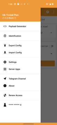 Screenshot of the application HA Tunnel Plus - #3
