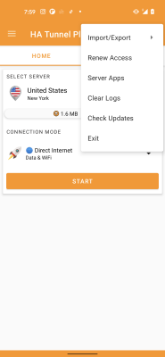 Screenshot of the application HA Tunnel Plus - #4