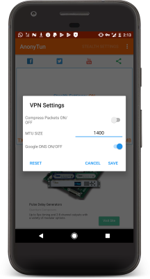 Screenshot of the application AnonyTun - #3