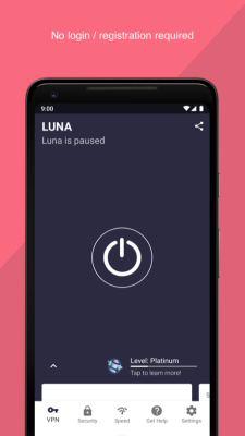 Screenshot of the application Luna VPN - #5