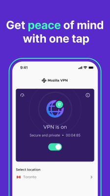 Screenshot of the application Mozilla VPN - #3