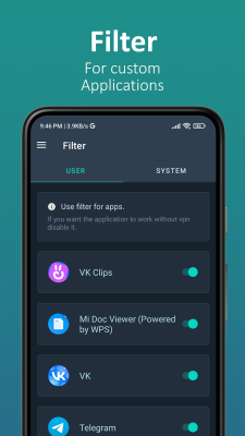 Screenshot of the application Nomad VPN - #3