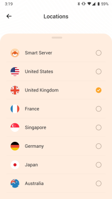 Screenshot of the application Fox VPN - #3