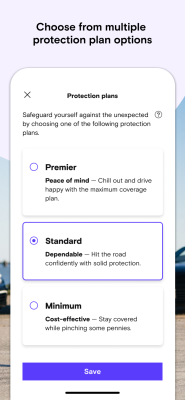 Screenshot of the application Turo - #7