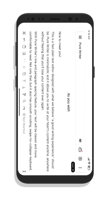 Screenshot of the application Pure Writer - #3