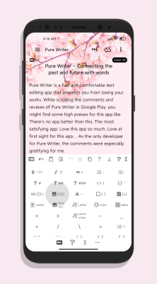 Screenshot of the application Pure Writer - #4