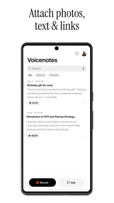 Screenshot of the application Voicenotes - #6
