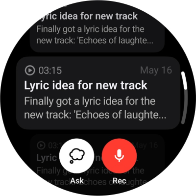 Screenshot of the application Voicenotes - #8
