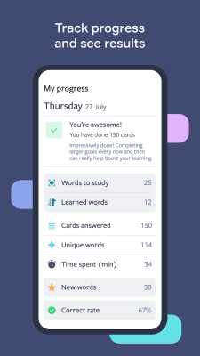 Screenshot of the application Lingvist - #4