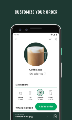 Screenshot of the application Starbucks - #4