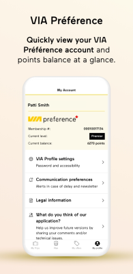 Screenshot of the application VIA Rail Canada - #6