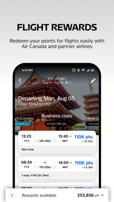 Screenshot of the application Air Canada - #5