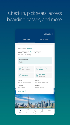 Screenshot of the application WestJet - #3