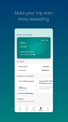 Screenshot of the application WestJet - #6