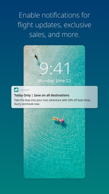 Screenshot of the application WestJet - #7