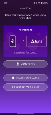 Screenshot of the application Luna Controller - #7