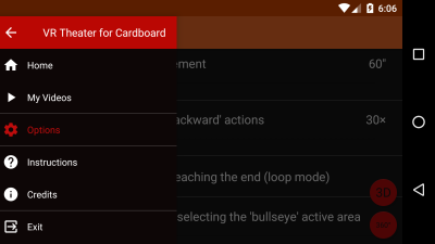 Screenshot of the application VR Theater for Cardboard - #3