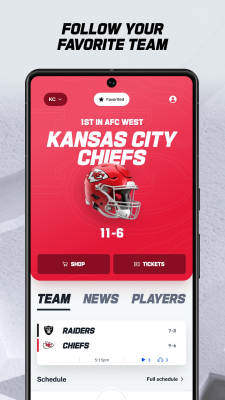 Screenshot of the application NFL - #8