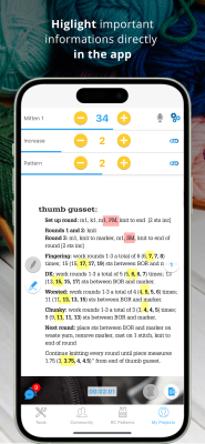 Screenshot of the application My Row Counter - #4
