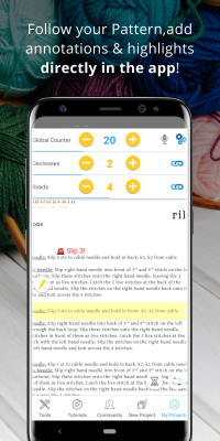 Screenshot of the application Knitting Genius - #6