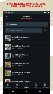 Screenshot of the application D&D Beyond - #7
