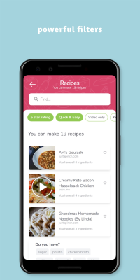 Screenshot of the application SuperCook - Recipe Generator - #3