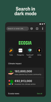 Screenshot of the application Ecosia - #7