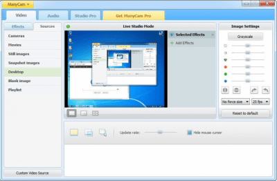 Screenshot of the application ManyCam Free - #3