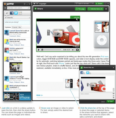 Screenshot of the application Yoono Desktop - #1