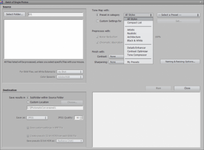 Screenshot of the application Photomatix Pro - #4