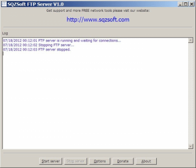 Screenshot of the application FTP Server - #1