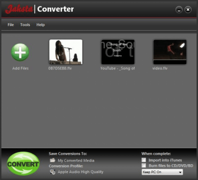 Screenshot of the application Jaksta Converter - #1