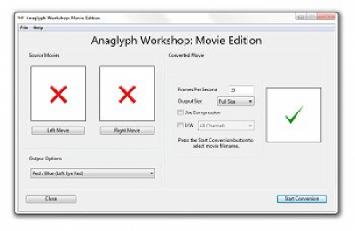 Screenshot of the application Anaglyph Workshop - #2