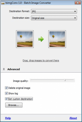 Screenshot of the application Batch Image Converter - #1