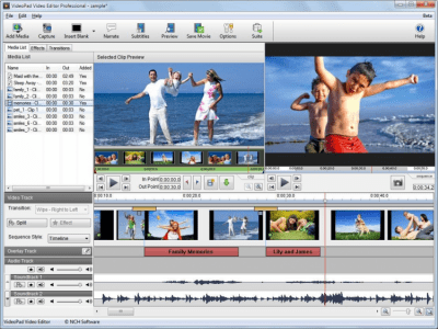 Screenshot of the application VideoPad Video Editor - #1