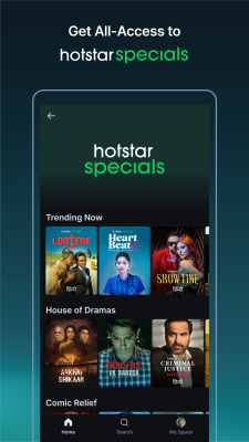 Screenshot of the application Hotstar - #3