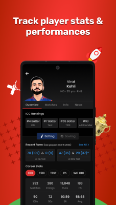 Screenshot of the application CricRocket - #5
