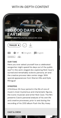 Screenshot of the application MUBI - #3