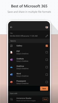 Screenshot of the application Microsoft Lens - PDF Scanner - #7