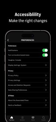 Screenshot of the application AP News - #8