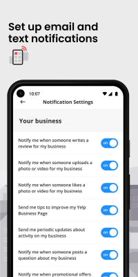 Screenshot of the application Yelp for Business - #4