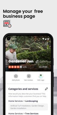 Screenshot of the application Yelp for Business - #5