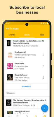 Screenshot of the application Untappd - #6