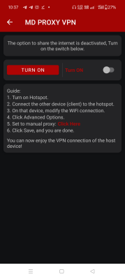 Screenshot of the application MD PROXY VPN - #3