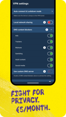 Screenshot of the application Mullvad VPN - #5