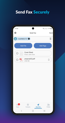 Screenshot of the application FAX.PLUS - #5