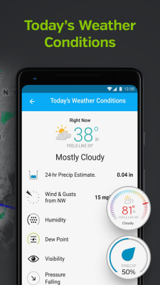 Screenshot of the application Weather Underground - #3