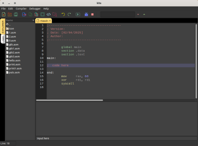 Screenshot of the application KITA - #1